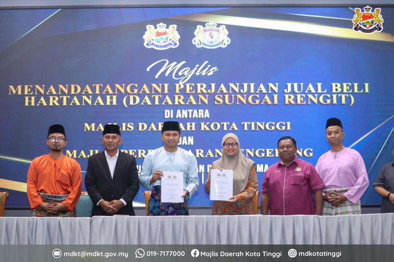MAJLIS MENANDATANGANI PERJANJIAN JUAL BELI HARTANAH BAGI DATARAN SUNGAI RENGIT